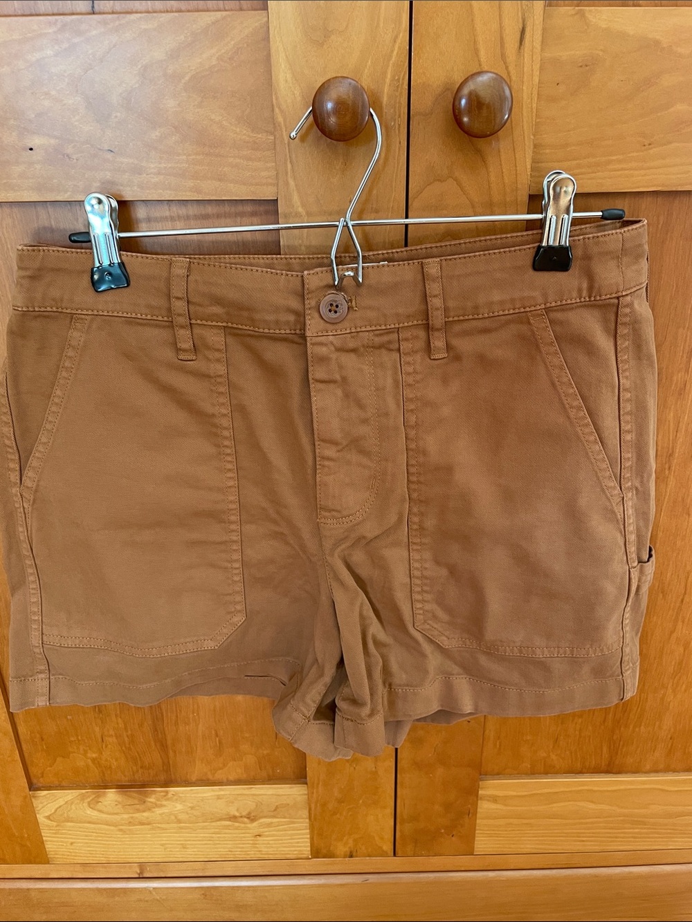 J. Crew Copper Brown Cotton Utility Shorts NWT. Size 8.